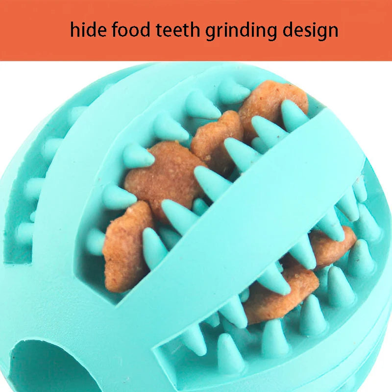 Natural Rubber Dog Chew Toy Ball – Extra-Tough Interactive Treat & Tooth Cleaning Ball 2" (5cm)