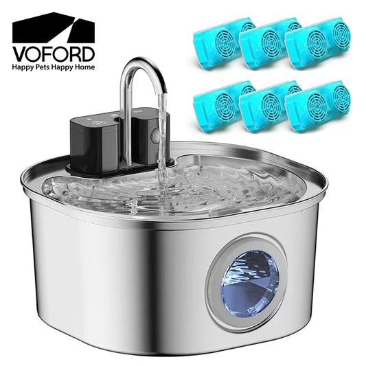 💧🐾 3.2L Stainless Steel Wireless Pet Water Fountain – 4000mAh