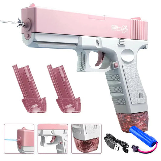 🔫💦 Electric Water Gun Toy | Portable Automatic Burst Blaster ⚡ | Kids Outdoor Summer Fun 🌞🏖️ Water Toys