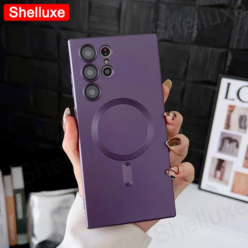 Luxury MagSafe Magnetic Soft TPU Case for Samsung Galaxy S25 Ultra / EDGE