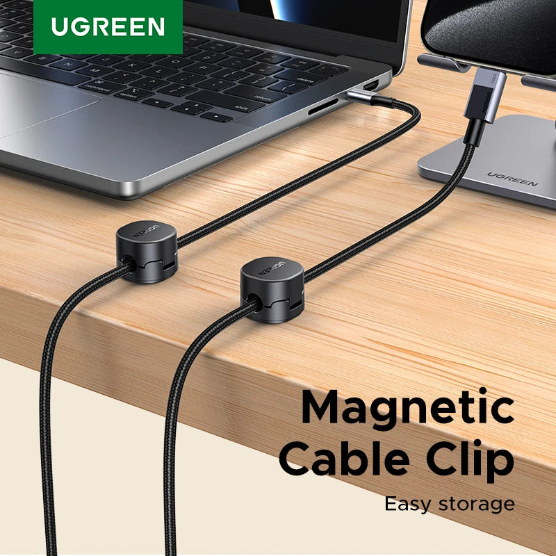 🧲🔌 UGREEN Magnetic Cable Organizer Clips – Desk Cord Holder