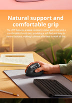 🖱️💜 Logitech Lift Vertical Ergonomic Wireless Mouse – Silent Click Dual Mode