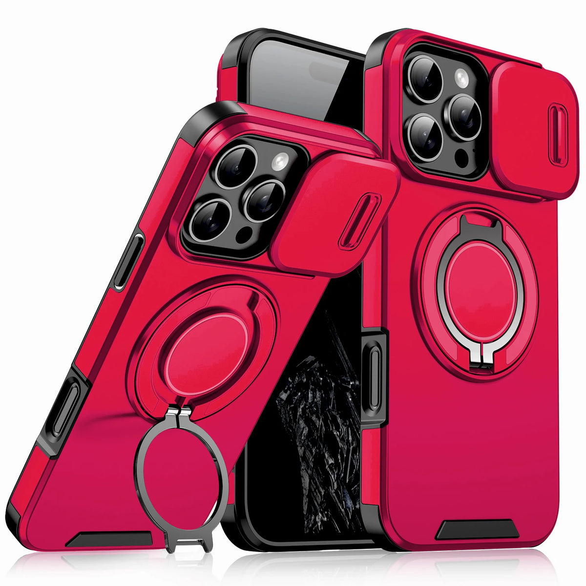 Shockproof Armor Phone Case – Protective Stand & Car Mount Cover