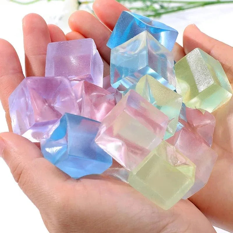 Squishy Ice Cube Fidget Toys – Mini Sensory Stress Relief Party Favors