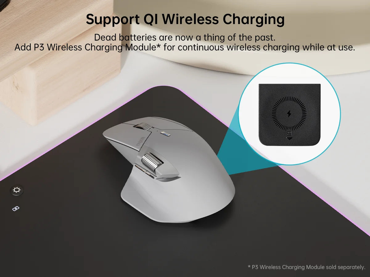 🖱️⚡ Rapoo MT760L / MT760M Multi-Mode Rechargeable Wireless Mouse – 4000 DPI