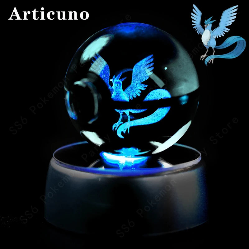 Pokémon Crystal Ball 3D Night Light – Mewtwo, Pikachu & Gengar