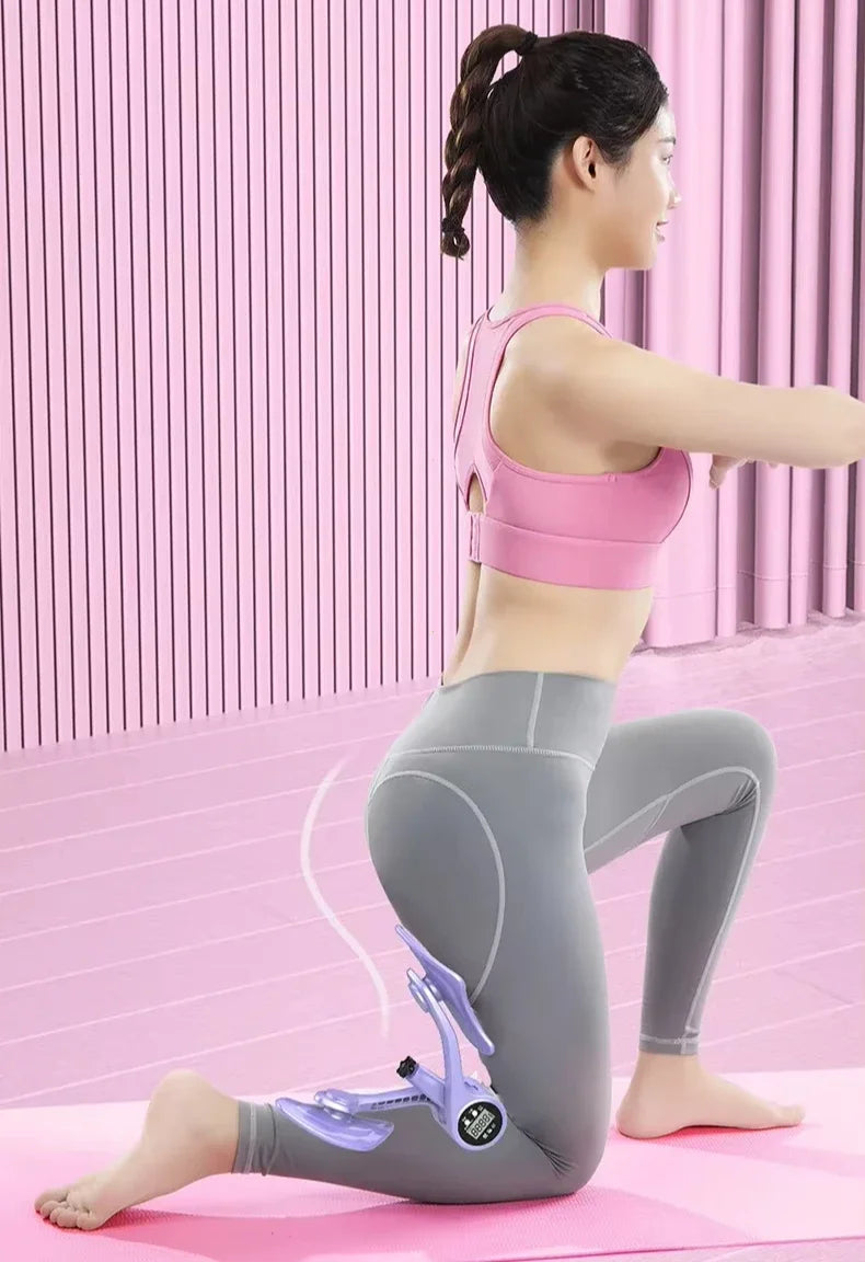 Digital counter hip leg trainer pelvic floor muscle strength adjustable leg exerciser internal thigh fitness equipment