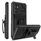 Rugged Armor Case with Belt Clip Holster & Kickstand for Samsung Galaxy