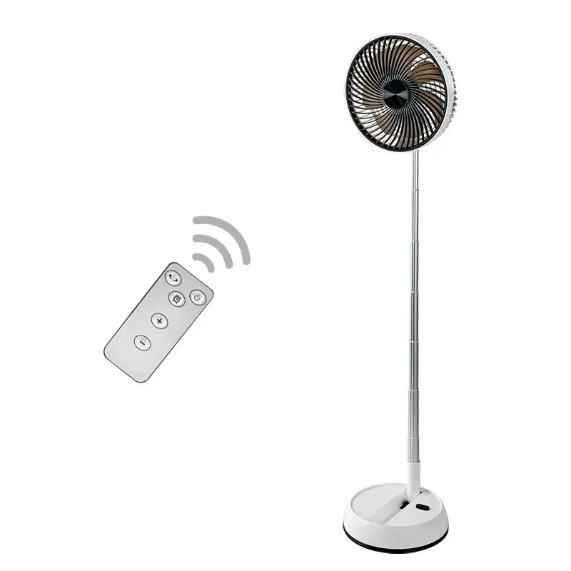 🌬️🌀 Portable Oscillating Standing Fan – Rechargeable with Remote