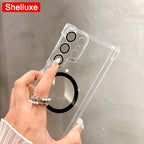 Transparent Armour Magnetic Case for Samsung Galaxy S25 Ultra / S24 / S23