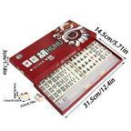 Mahjong Classic Traditional Chinese Set – Portable 144‑Tile Mahjong Game | Travel Table Game Set with Racks & Dice | Durable Acrylic Tiles | Chinese & American Mahjong for Home, Parties & Gifts