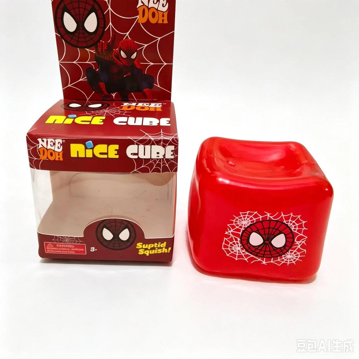 Superhero Square Pinch Squishy Toy – TPR Sensory Fidget Cube