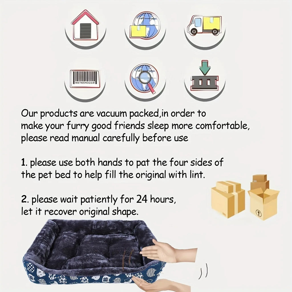 🛋️🐾 Winter Plush Pet Bed Sofa – Cozy Dog & Cat Mat