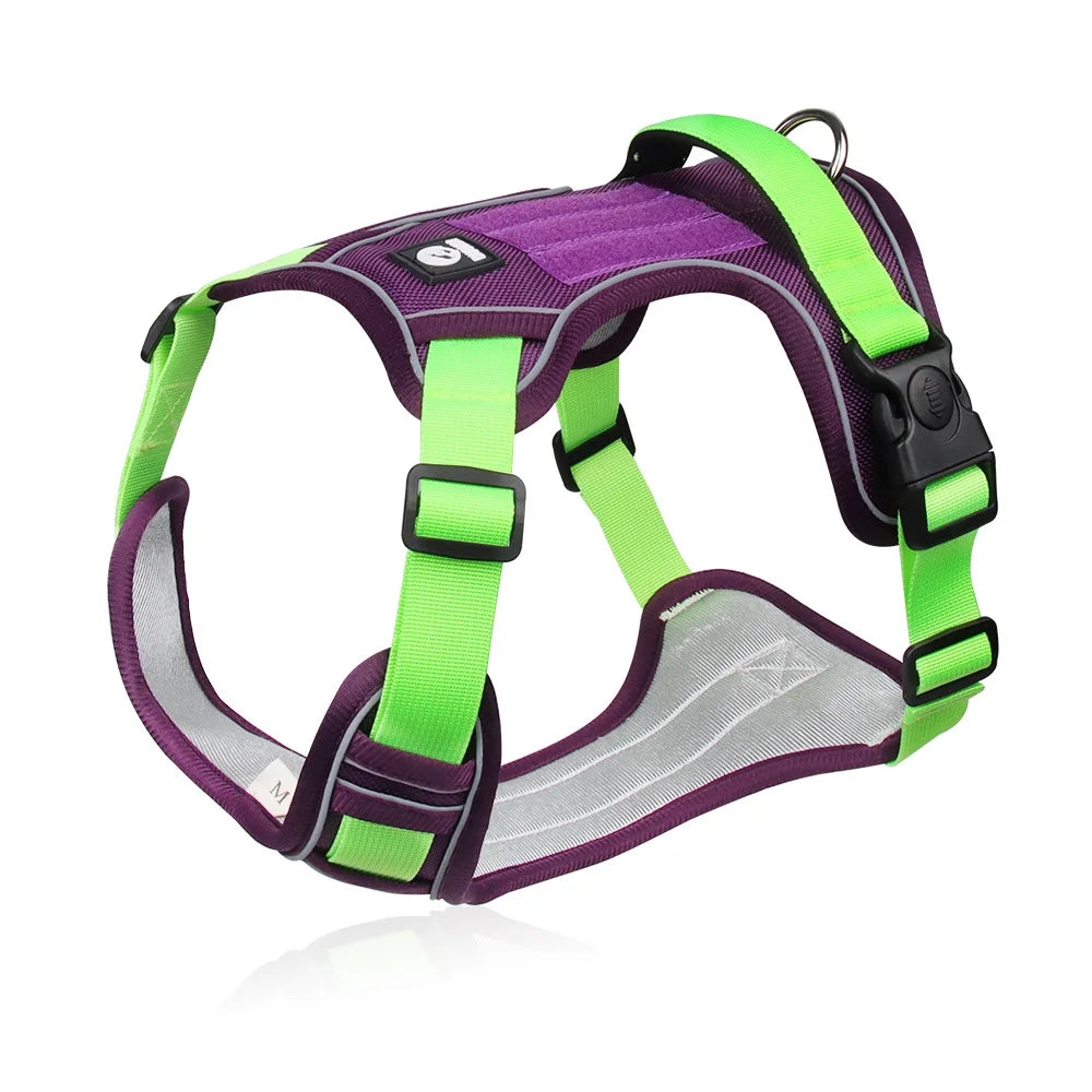 🐕🛡️ Reflective Tactical Dog Harness – 1680D Waterproof Vest