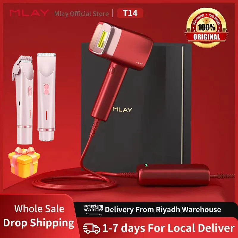 ✨ MLAY T14 IPL Hair Removal Device | ICE Cool Laser Epilator 3-in-1 ❄️ | 500,000 Flashes Permanent Hair Reduction for Body & Face