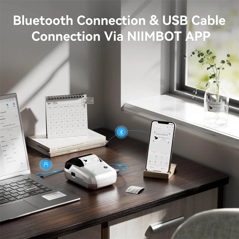 🏷️📱 NIIMBOT B1 Portable Thermal Label Printer – 2 Inch Bluetooth Sticker Maker