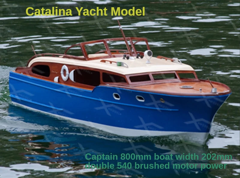 Catalina Yacht Model Basswood Laminate Processing Upgrade Version RC Boat Kit Simulation Assembly Kit