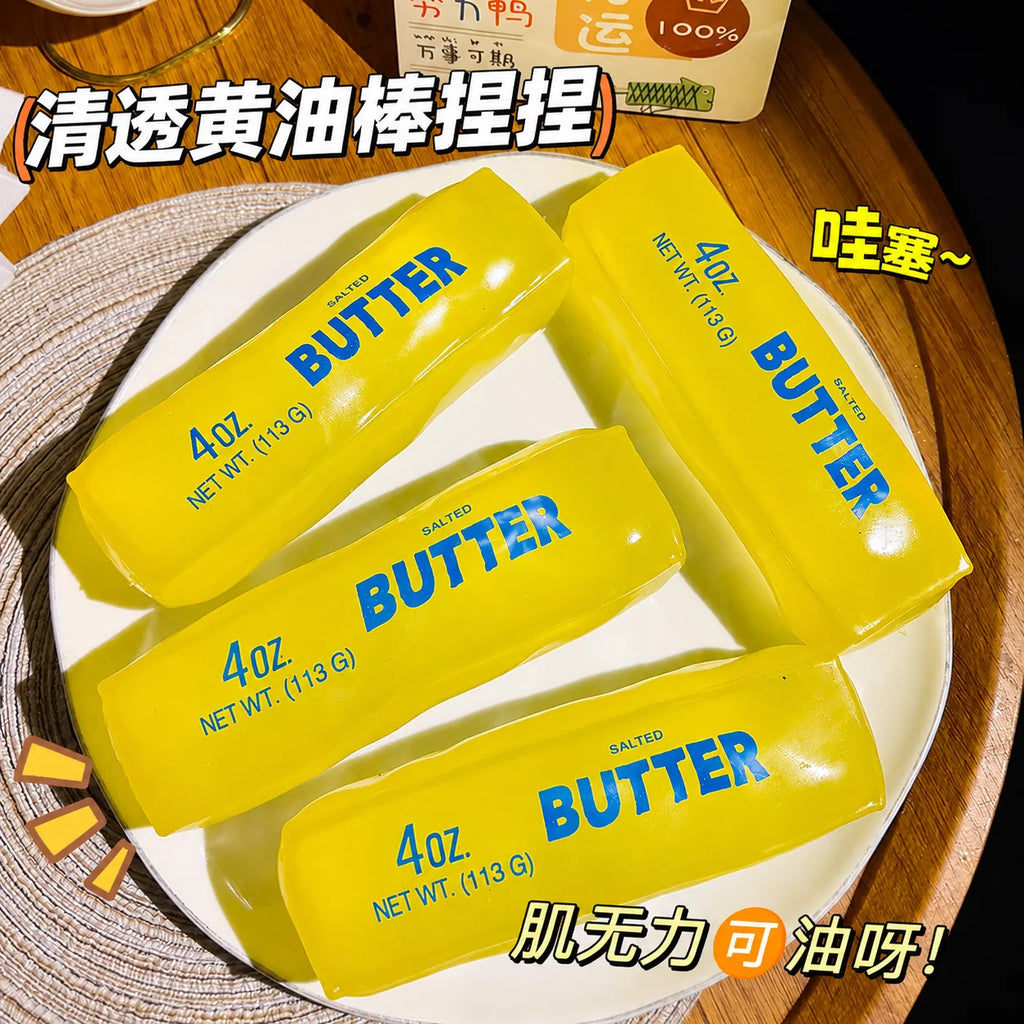 Jumbo Butter Squishy Fidget Toy – Transparent Squeeze Stress Relief