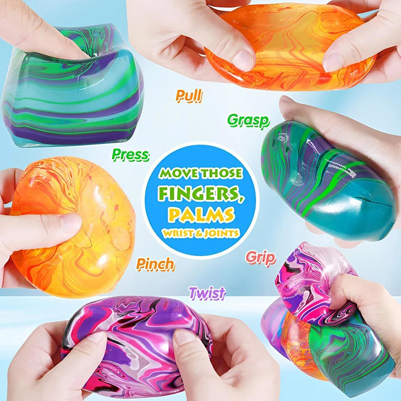 Colorful Frosted Ice Cube Squishy – TPR Slow-Rebound Fidget Toy
