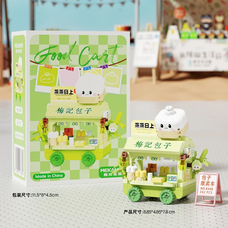 🍔🚗 Creative Micro-Grain Building Blocks – Dream Shop Hamburger Car Assembly Toy | Educational Kids Desk Decoration