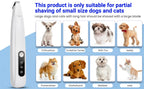 Portable Dog Paw Trimmer with LED Light – Cordless Nail Grinder for Pets