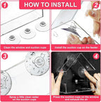 🐦🏡 Clear Acrylic Window Bird Feeder with Suction Cups