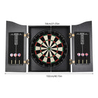 Wall‑Mounted Dartboard Cabinet Set 🎯 Classic MDF & Sisal Dart Board for Adults | Includes Cabinet, 6 Darts & Accessories | Home & Game Room Decor