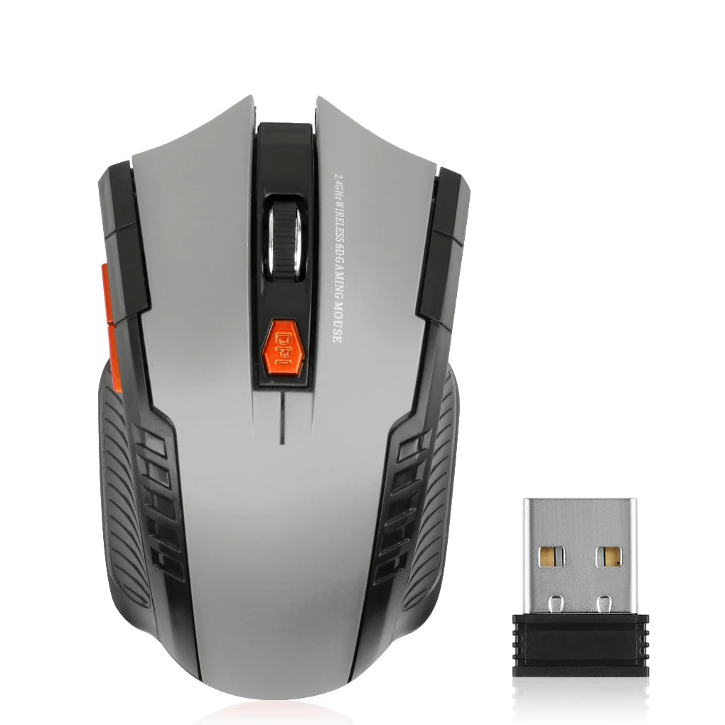🖱️⚡ 2.4G Wireless Mouse 1600DPI – 6 Button Optical Gamer Mouse