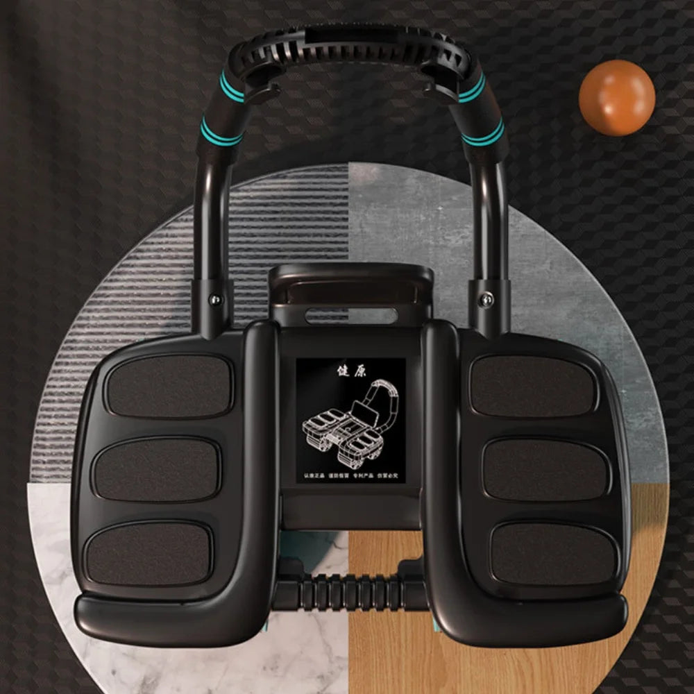 Abdominal Wheel Exerciser with 6-Wheel Support