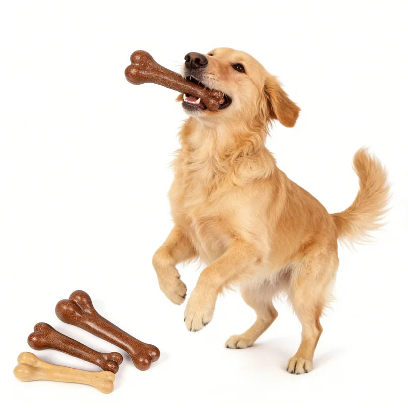 🦴🐶 Heavy Duty Dog Bone Chew Toy – Natural & Non-Toxic