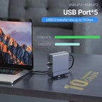 💻🔗 15-in-1 Type-C Docking Station – 4K@60Hz HDMI & DisplayPort Hub