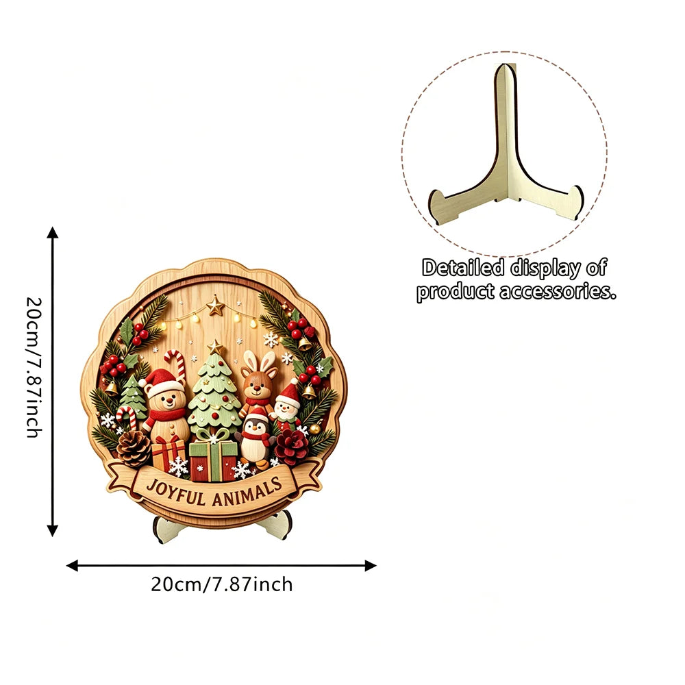 Christmas Wooden Tabletop Décor – Santa, Snowman & Reindeer