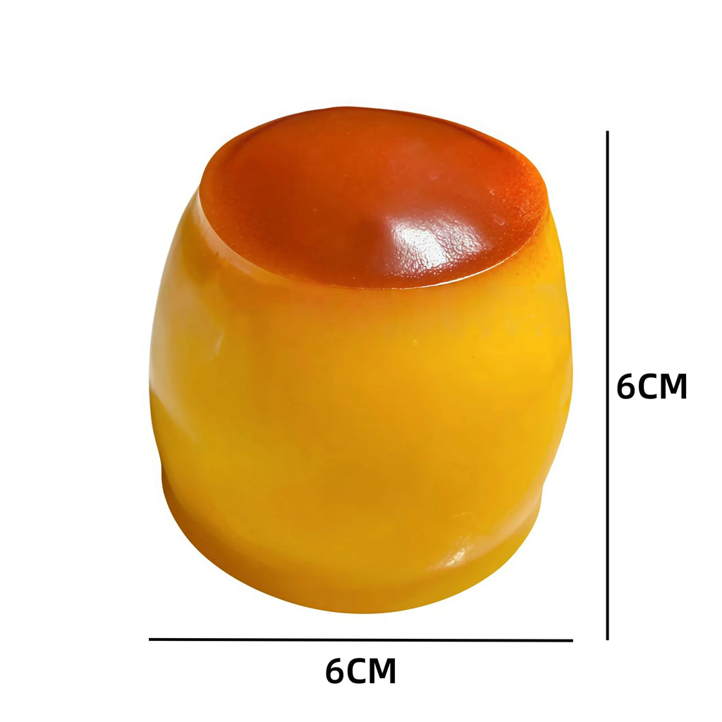Caramel Pudding Squishy Stress Ball – Soft Sensory Block Fidget Toy