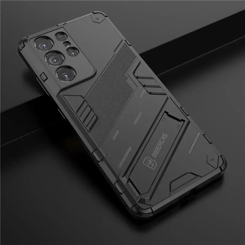 Solid Armor Cyber Shockproof Case with Stand for Samsung Galaxy