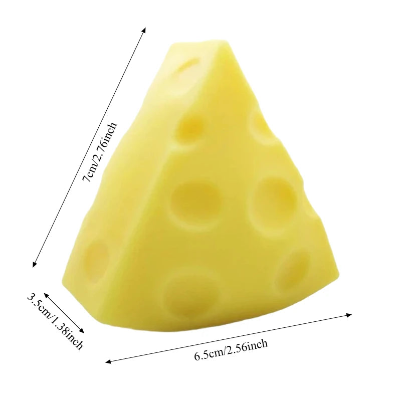 Jumbo Cheese Squishy Stress Ball – Slow-Rebound Cheese Fidget Toy