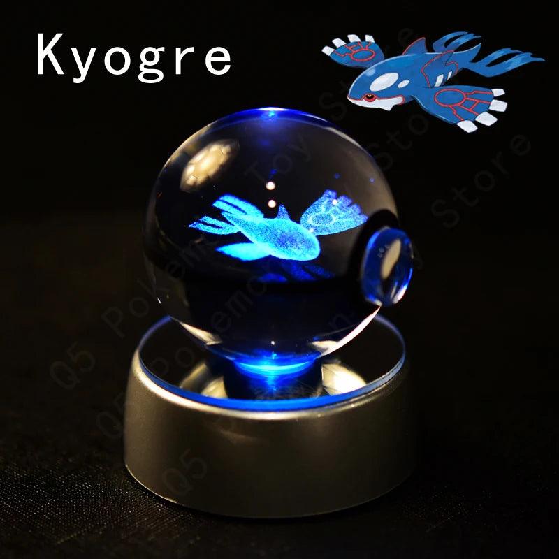 Pokémon Crystal Ball 3D Night Light – Mewtwo, Pikachu & Gengar
