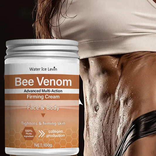 🐝✨ Bee Venom Firming Abdominal Cream 3.5 Oz.– Plant-Based Body Cream with Hyaluronic Acid & Turmeric for Smooth, Firm Skin