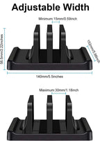 💻📚 Dual-Slot Vertical Laptop Stand – Adjustable Desktop Dock