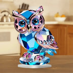 🦉✨ Cute Crystal Plastic Owl Desktop Decoration | 6 × 6 inch Animal-Themed Home Decor Ornament | Practical & Convenient Desk Decor