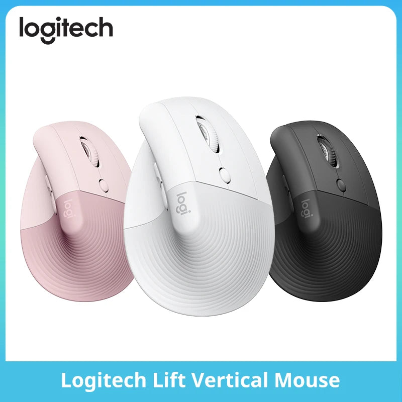 🖱️💜 Logitech Lift Vertical Ergonomic Wireless Mouse – Silent Click Dual Mode