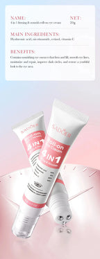 Instant Eye Bag Removal Cream Collagen Anti-Wrinkle Fade Fine Lines Firming Skin Anti Dark Circle Puffiness Brighten Eye Care
