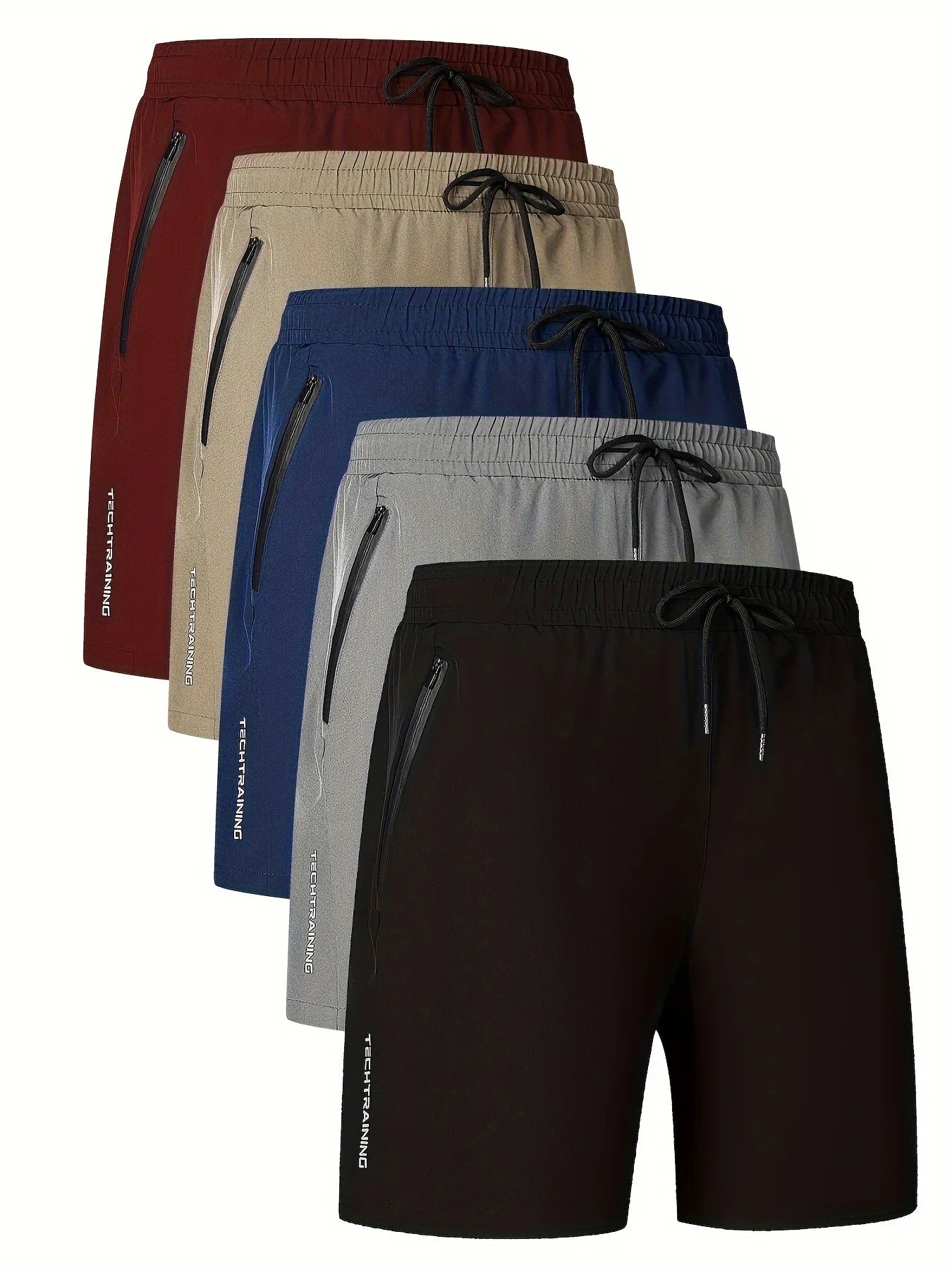 Men's Breathable Letter Print Shorts Dry Outdoor Casual Shorts Beach Shorts Gym Sport Running Squat Fitness Men Short Pants Breathable Drawstring Shorts