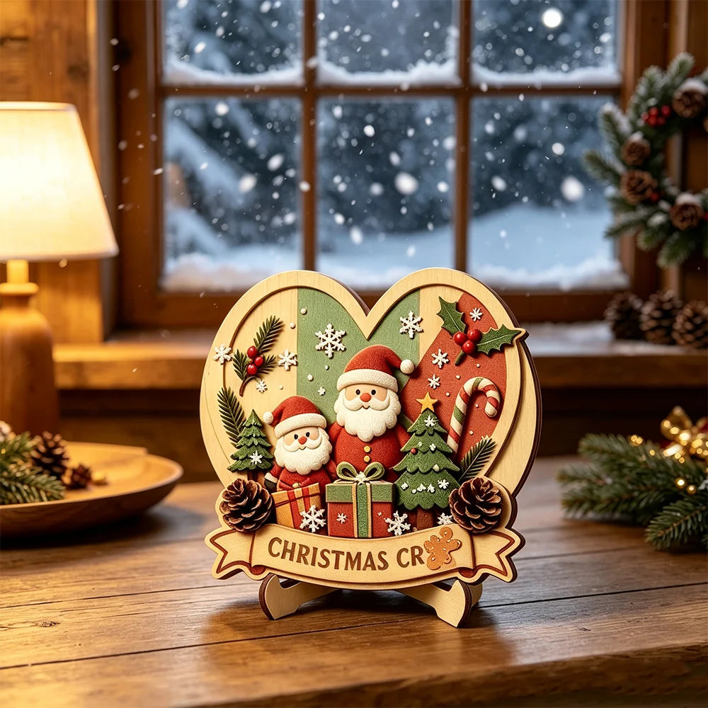 Christmas Wooden Tabletop Décor – Santa, Snowman & Reindeer