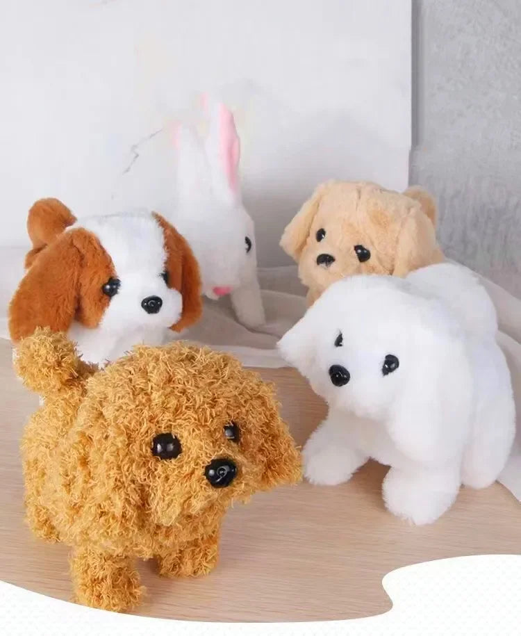🐶🎶 Baby Walking & Barking Plush Puppy Toy – Interactive Electronic Pet with Tail Wagging | Montessori Toy for Toddlers & Kids