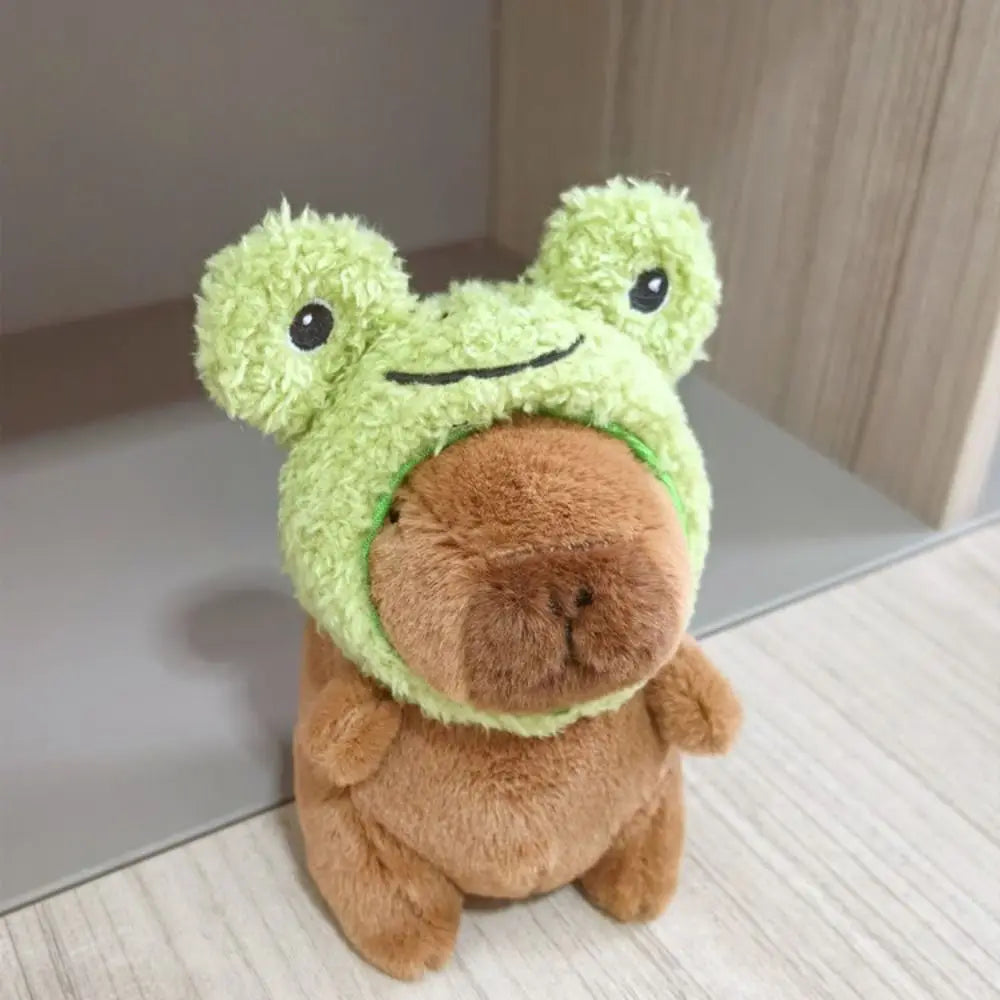 🦫🪽 Cute Capybara Plush Toy – Fluffy Anime Stuffed Animal with Hoodie & Wings | Small Simulation Doll Gift