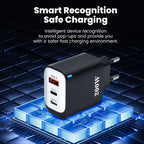 200W USB Type C Charger Quick Charge Portable Fast Charger 1U+2C Multi Port Charging Head