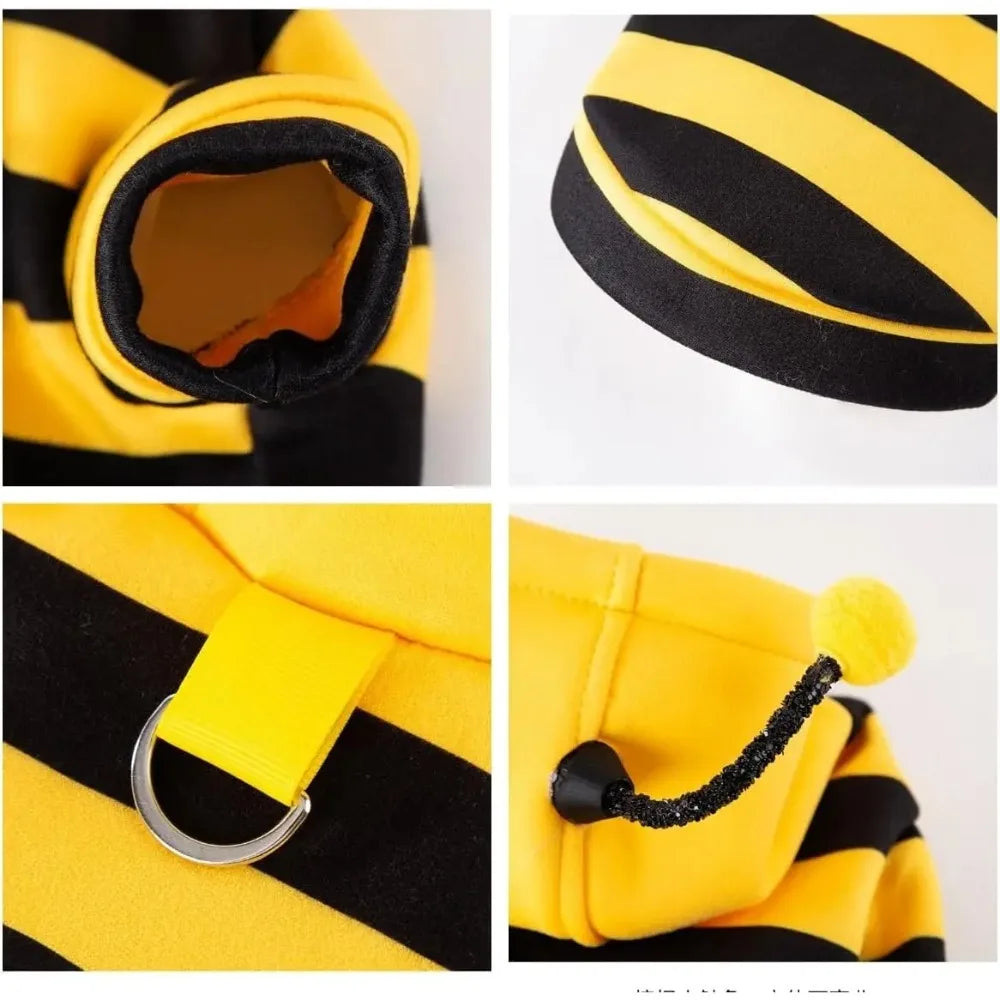 Bee Pet Hoodie – Cute Halloween Costume for Dogs & Cats
