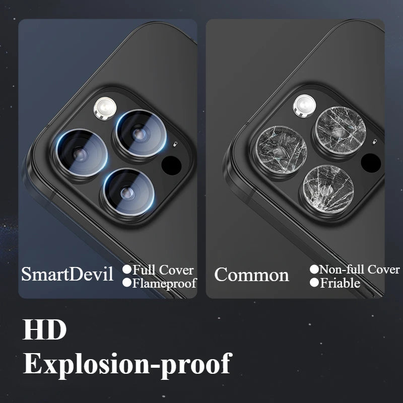 SmartDevil Camera Lens Glass Protector for iPhone 17 / 16 Pro Max