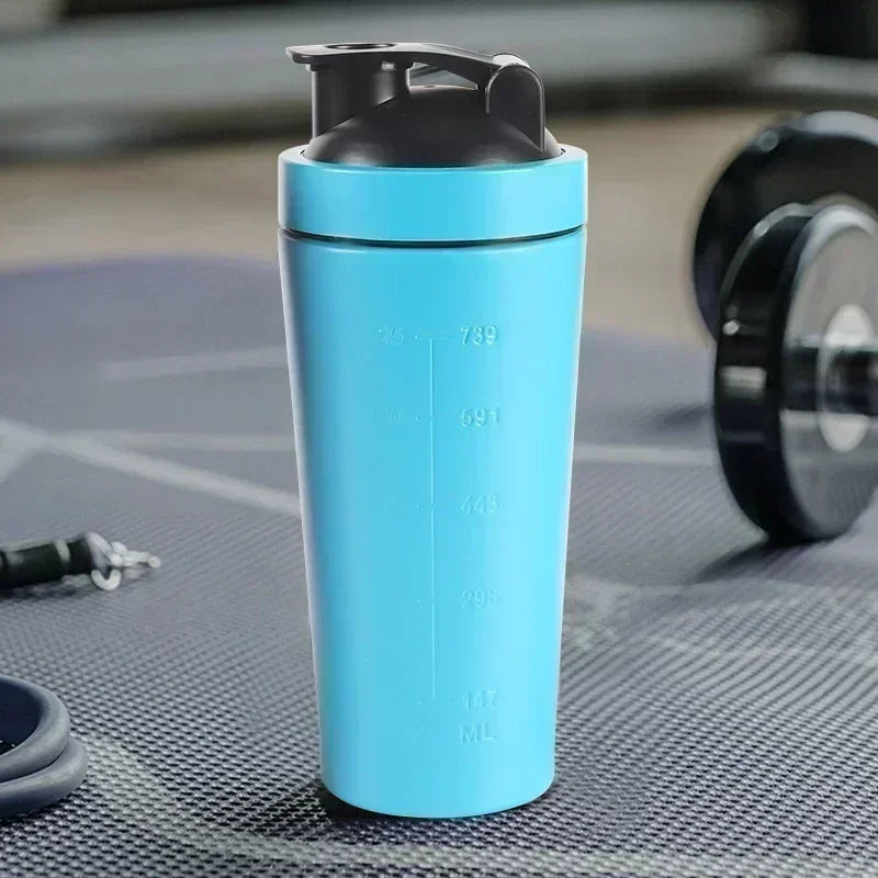 🥤💪 Multi-Color Stainless Steel Sports Shaker Cup – Leakproof