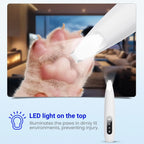 Portable Dog Paw Trimmer with LED Light – Cordless Nail Grinder for Pets